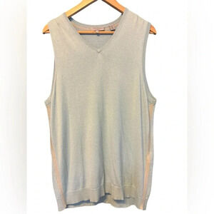Ted Baker Men's Silk Blend Light Blue Lightweight V Neck Sweater Vest Size 4